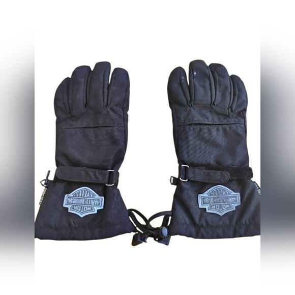 Harley-Davidson Black Gauntlet Gloves with Reinforced Padding - Picture 1 of 10
